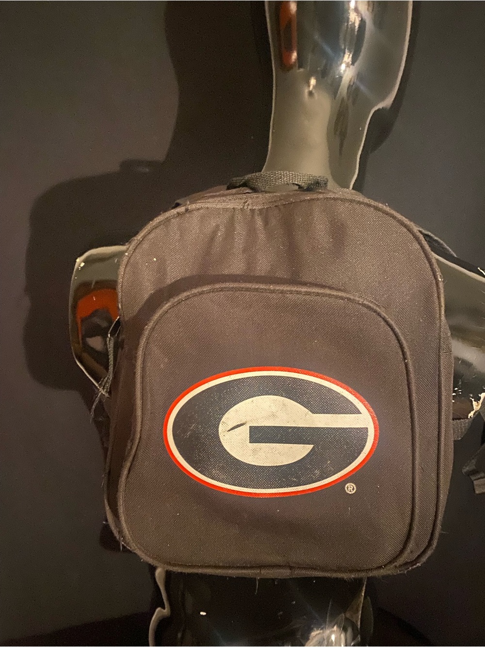 Black Messenger Bag with Team Logo - Men Bags